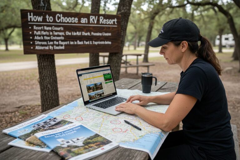choose RV resort Texas planning