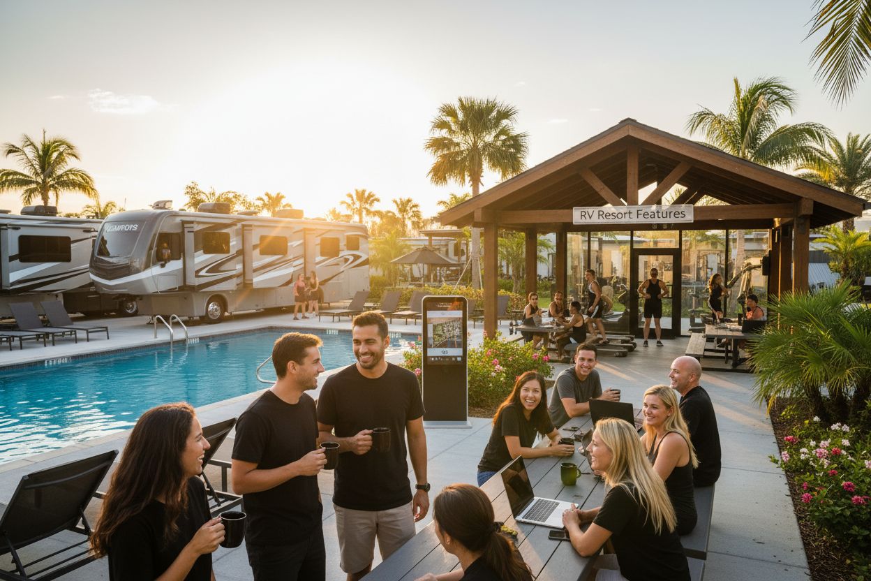 modern rv resort features